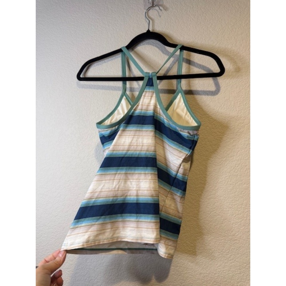 Carve Designs Womens XS Multicolor Striped Halter Swim Top Tankini Shelf Bra - Picture 2 of 5